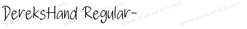 DereksHand Regular字体转换
